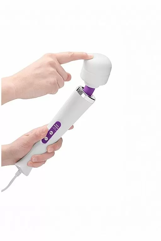 Вибромассажёр Wonder Wand — белый с фиолетовым 