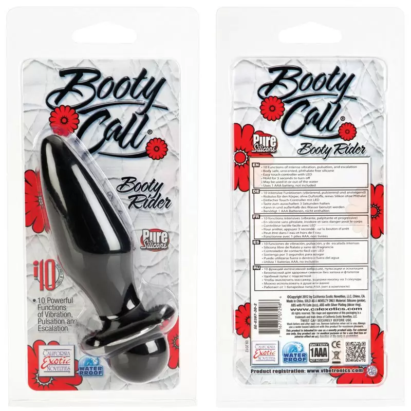 Водонепроницаемая анальная пробка Booty Rider - Black