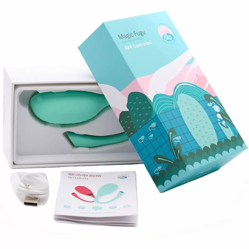 Виброяйцо с гибким хвостиком Magic Fugu by Magic Motion. 7 режимов вибрации, ABS/Силикон, управление через моб. приложение