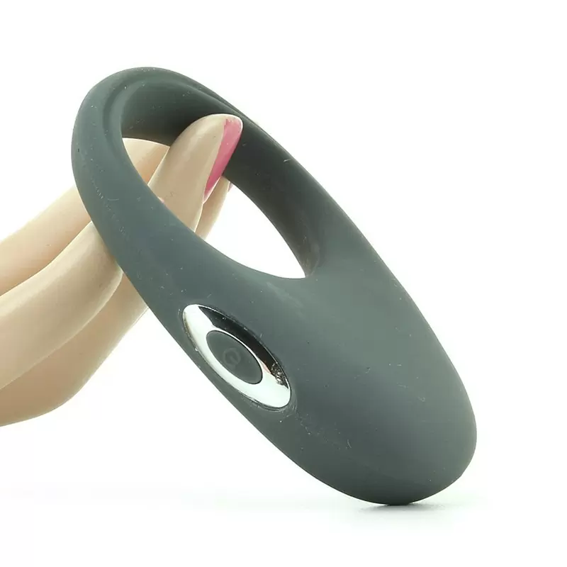 Эрекционное кольцо Embrace Pleasure Ring перезаряжаемое – серое