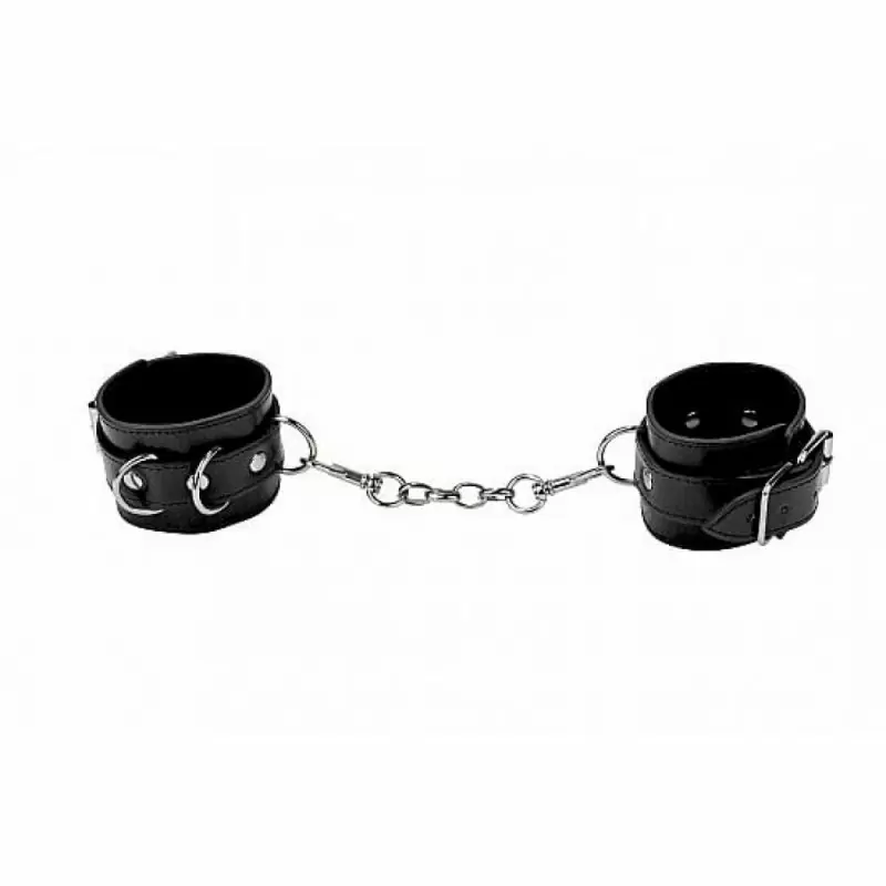 Наручники из пвх Leather Cuffs Black