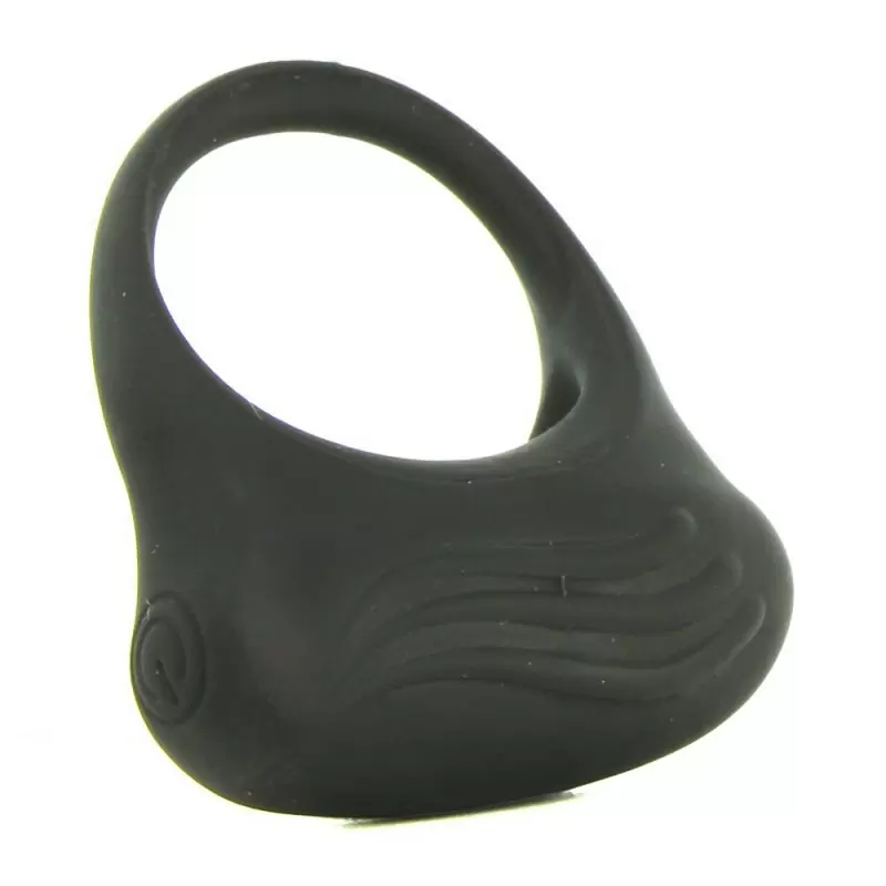 Эрекционное кольцо с вибрацией Silicone Lover's Arouser – черный