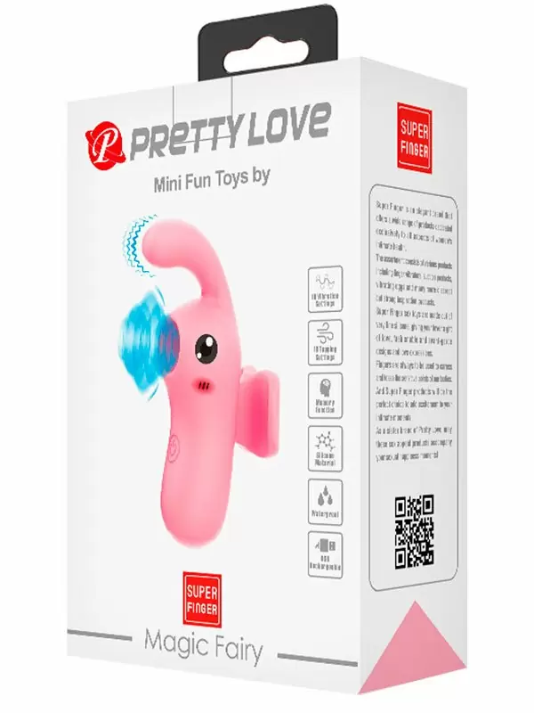 Вакуумный стимулятор клитора Baile Magic Fairy, с вибратором, 10 режимов, на палец