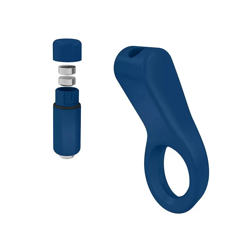 Эрекционное виброкольцо Ovo B4 с вертикальным стимулятором – синий