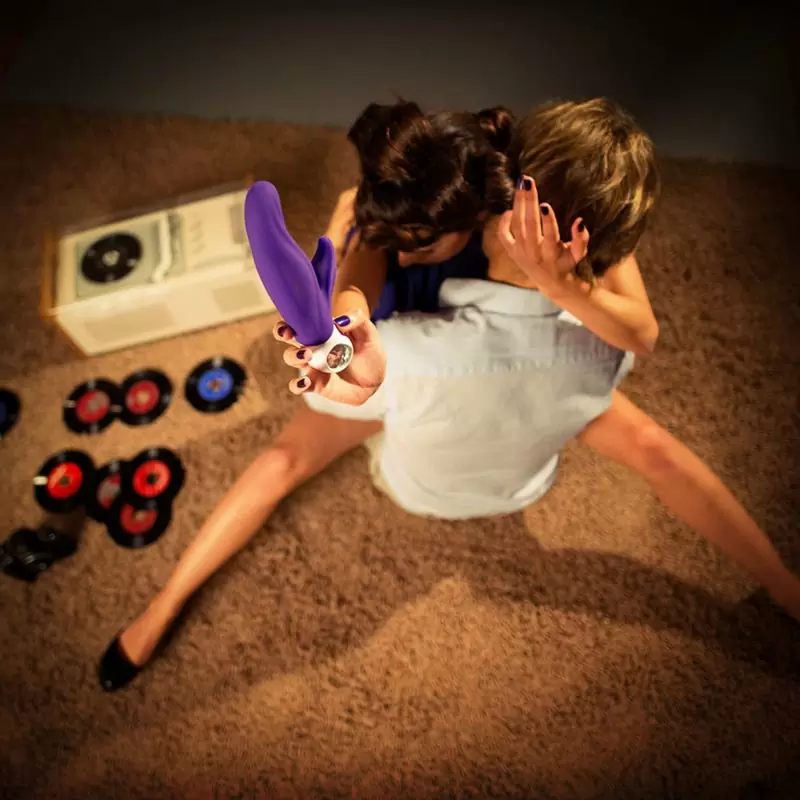 Мощный вибратор-кролик Fun Factory Lady Bi, 2 мотора, 12 режимов, силикон, фиолетовый