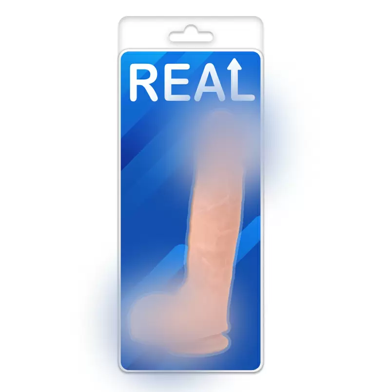 Реалистичный фаллоимитатор Real, с мошонкой, 24 см, ПВХ, телесный