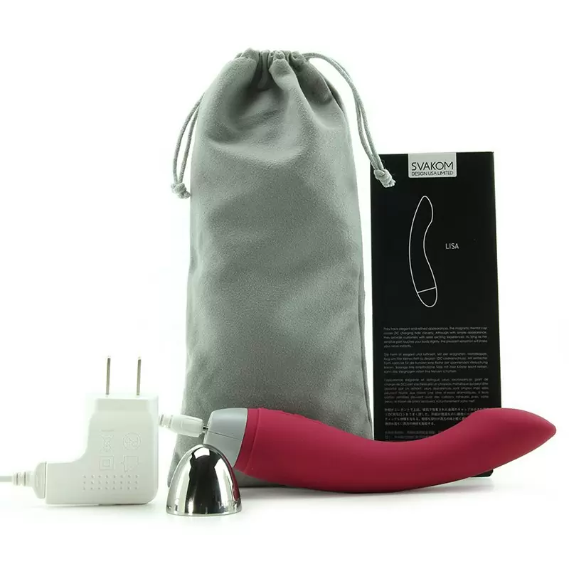 Сенс-вибратор G-точки Lisa включающийся от прикосновений – винно красный