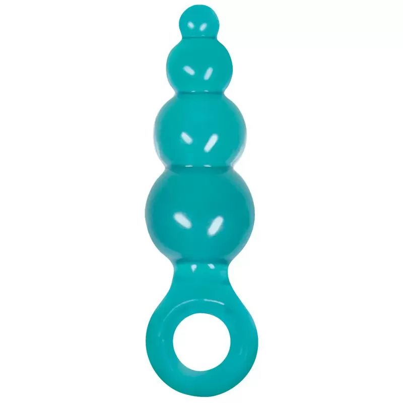 Анальная пробка с кольцом Jolie Ripples Small – голубая