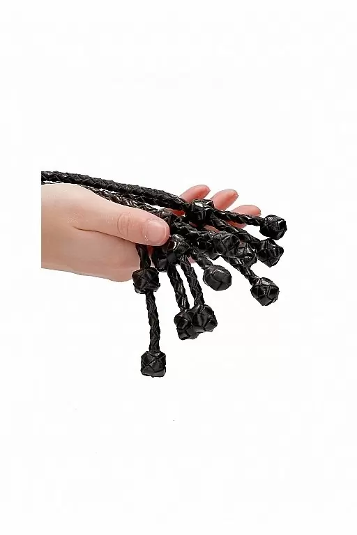 Многохвостая плетеная плеть (флогер) Short Leather Braided Flogger