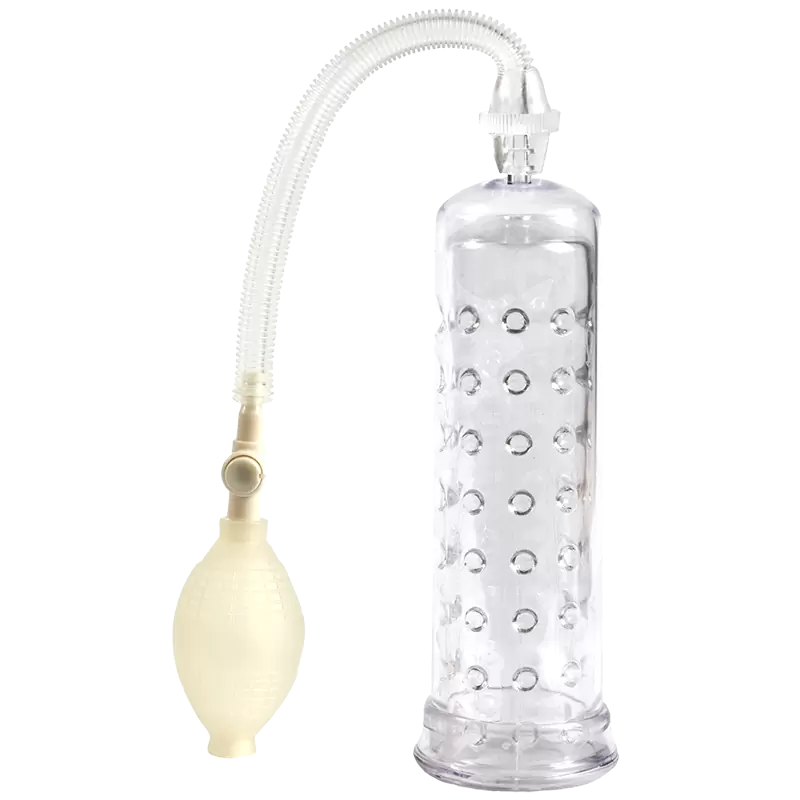 Мужская эрекционная помпа So Pumped с текстурированной вставкой – прозрачный