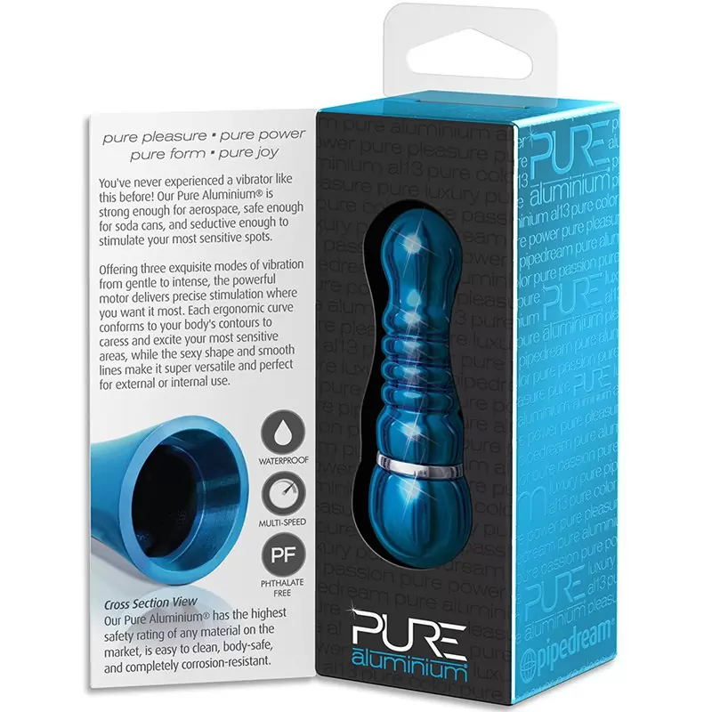Вибромассажер Pure Aluminium Small Blue – синий