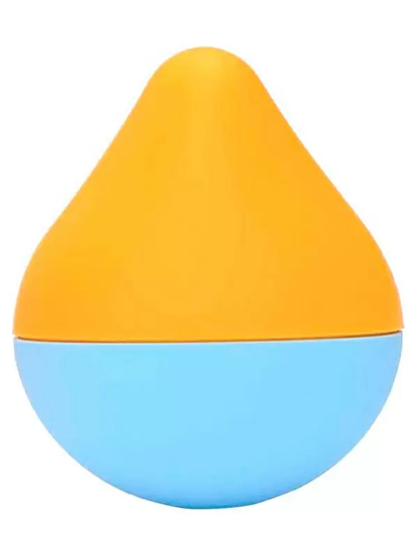 Компактный стимулятор клитора iroha Mini Sora-Mikan, 6 см, ТПЭ, желтый с голубым