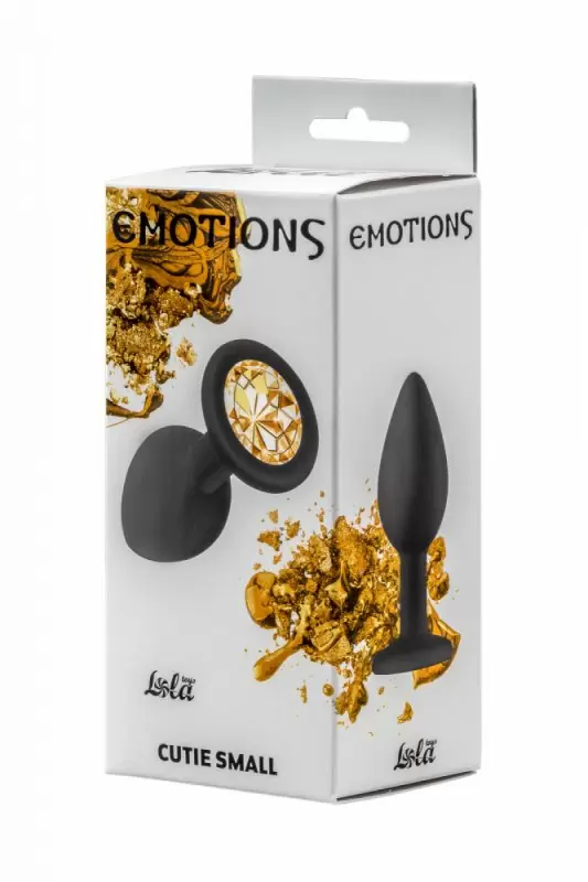 Анальная пробка Emotions Cutie Small Black  golden crystall 4011-07Lola