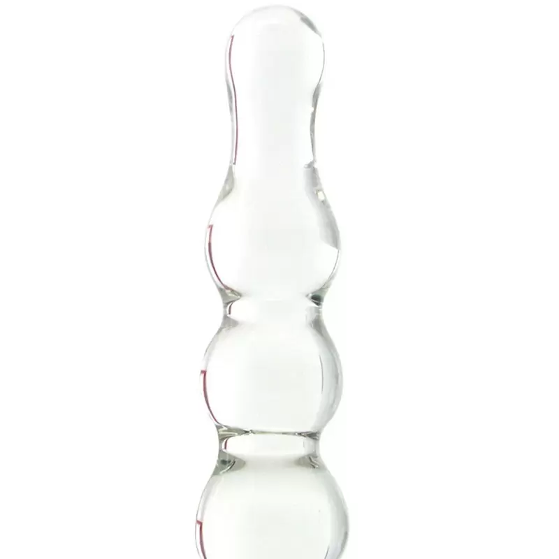 Анальная елочка из стекла Crystal Ripples – прозрачная