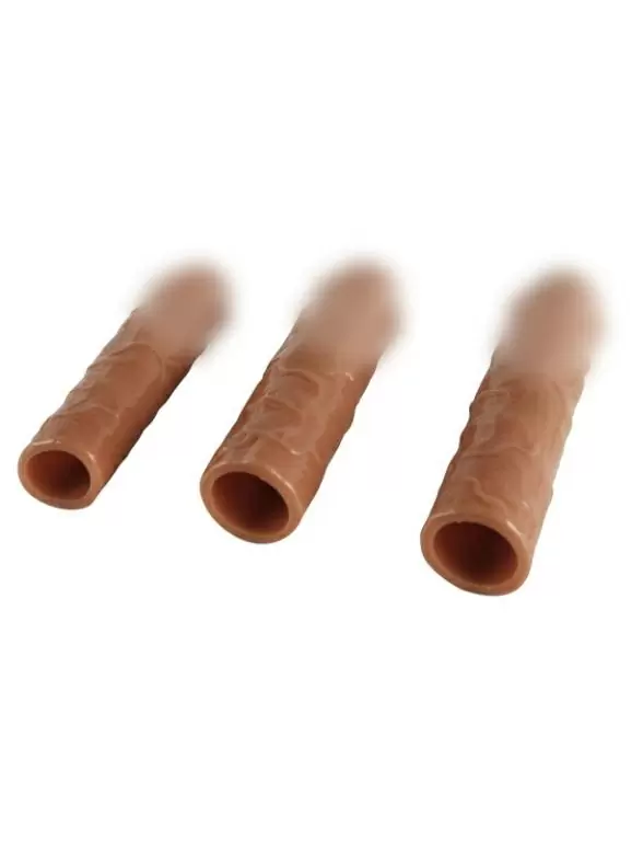 Набор увеличивающих насадок REAL, 15,5 - 19 см, ТПЕ, телесный 