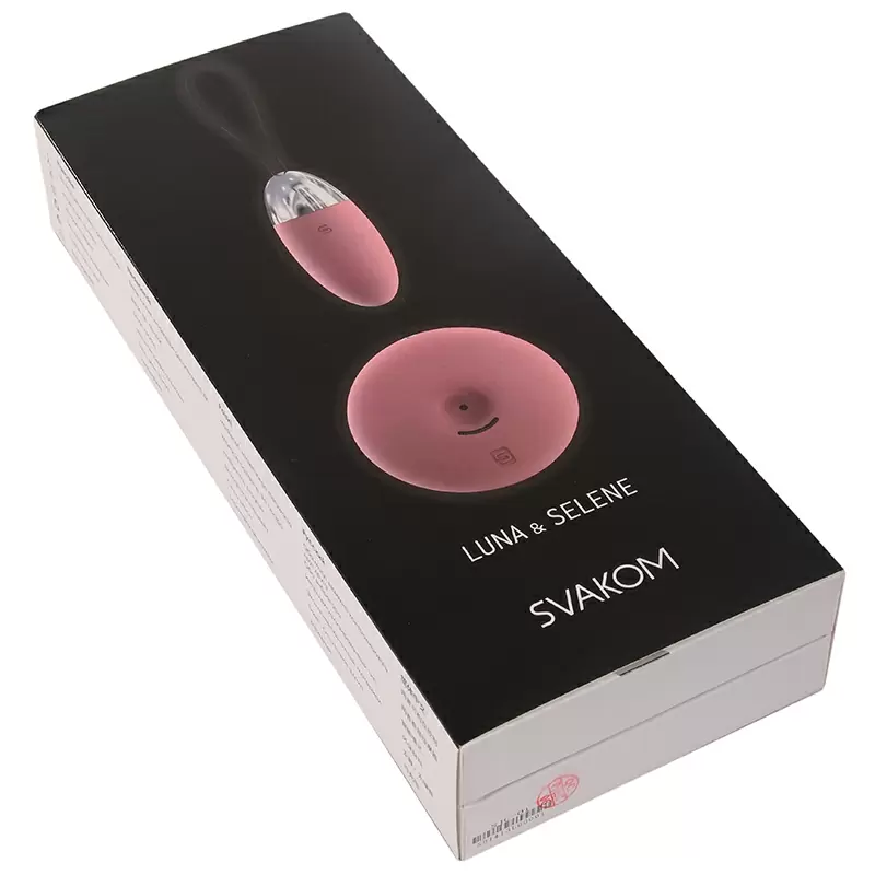 Два взаимоуправляемых вибратора: виброяйцо с пультом Luna Selene беспроводной – розовый