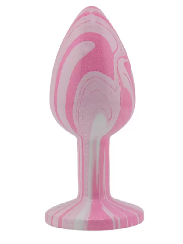 Анальная пробка Kanikule, с ограничителем в форме кристалла, размер S, светло-розовая