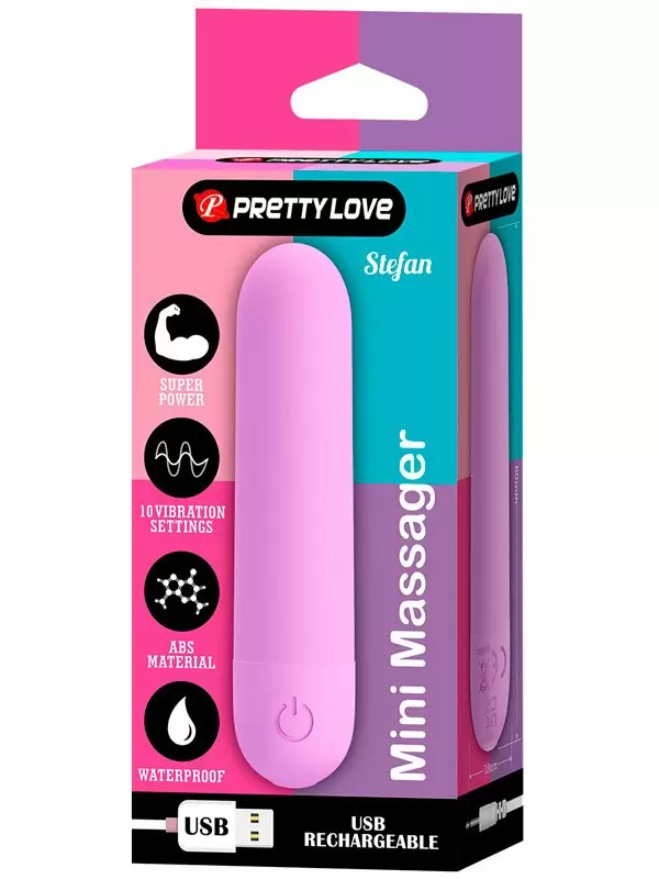 Перезаряжаемая вибропуля Baile Stefan, 10 режимов, фиолетовая