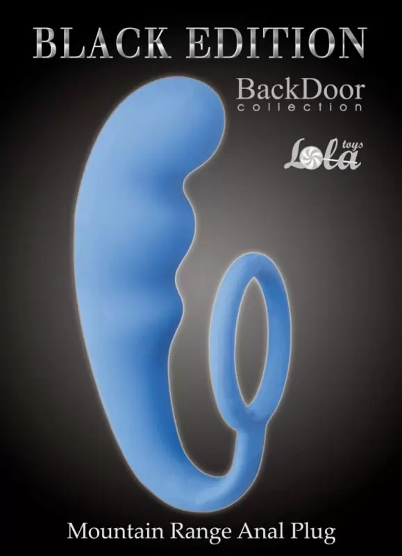 Анальный стимулятор с эрекционным кольцом Mountain Range Anal Plug – синий