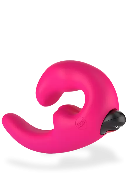 Анатомический страпон Fun Factory Sharevibe, безремневой, со съемной вибропулей, 22 см, розовый