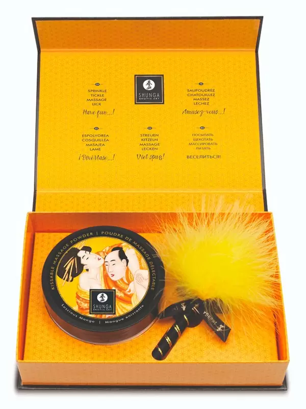 Ароматизированная массажная пудра Shunga Сочное манго, без добавления сахара, 290 г