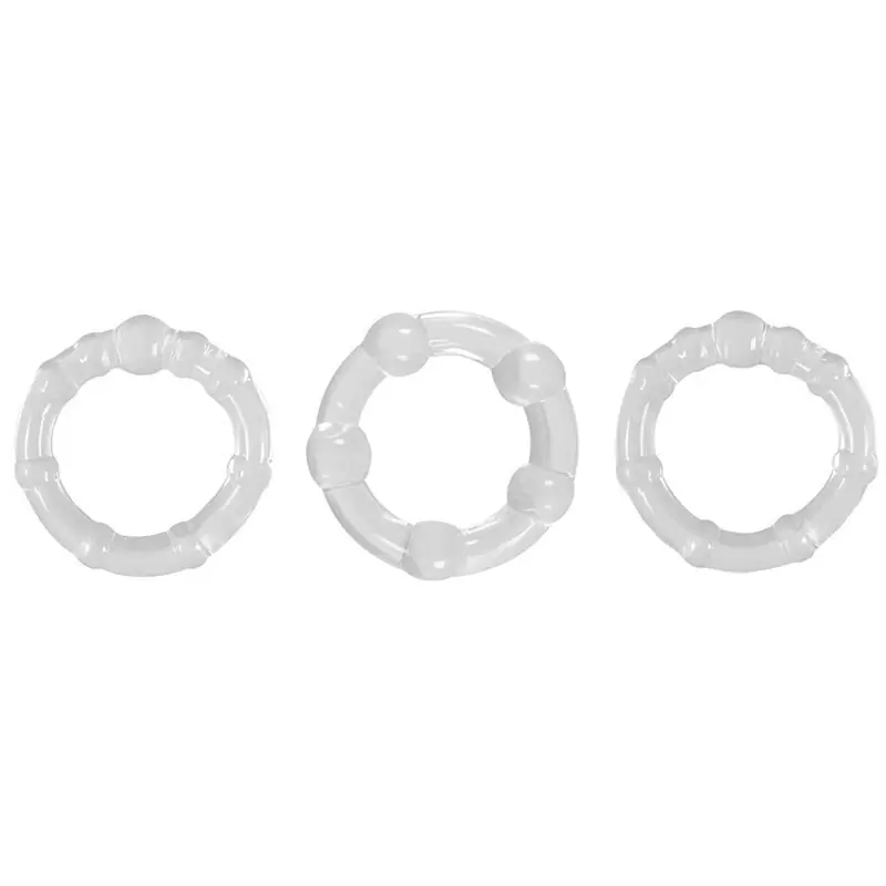 Набор из трех колец на пенис Renegade Intensity Rings – прозрачные