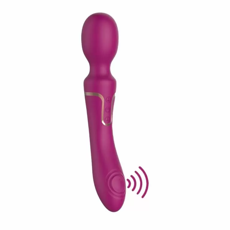 Двусторонний вибратор Anasteisha AN Pollen, 21 см, 20 режимов, с пульсацией, вишневый