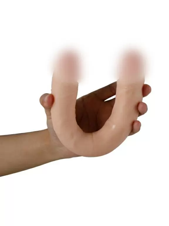 Реалистичный двусторонний фаллоимитатор REAL, 33 см, диаметр 3,5 см, ПВХ, телесный