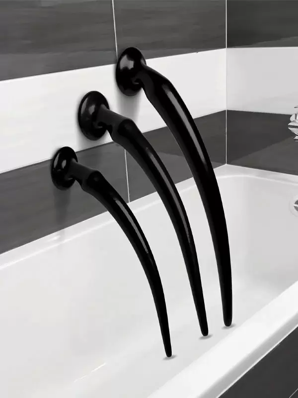 Набор больших анальных стимуляторов Hosed, 3 размера, ПВХ, черный