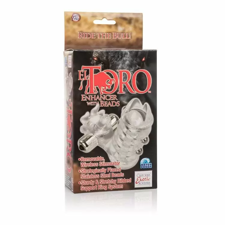 Стимулятор для пар Calexotics El Toro Enhancer with Beads – прозрачный