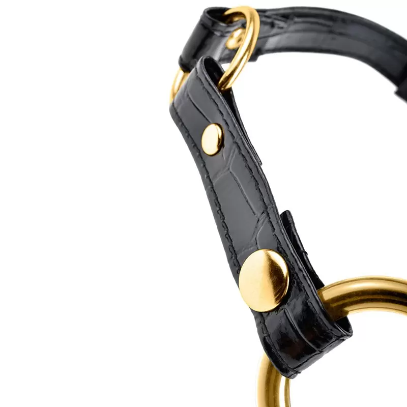 Кляп-рамка Fetish Fantasy Gold черный с золотом