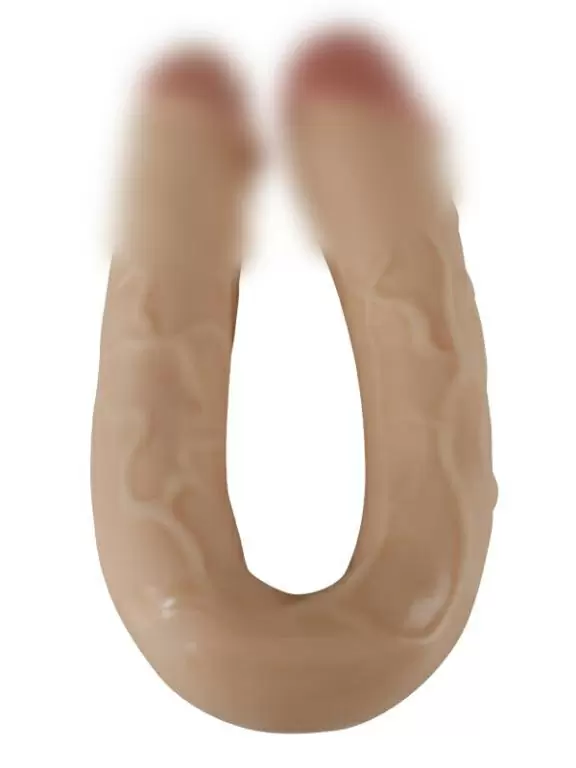 Реалистичный двусторонний фаллоимитатор REAL, 46 см, диаметр 4 см, ПВХ, телесный
