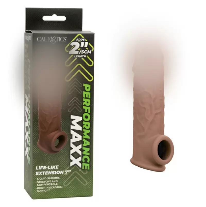 Увеличивающая насадка California Exotic Novelties Performance Maxx Life-Like Extension — 17,75 см, диаметр 3,75 см