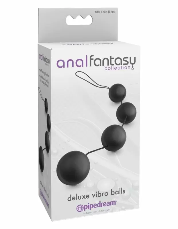 Анальная цепочка из 4 шариков из силикона Deluxe Vibro Balls