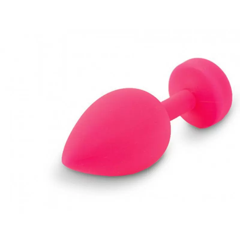 Большая аккумуляторная анальная пробка Gplug с вибрацией - розовый
