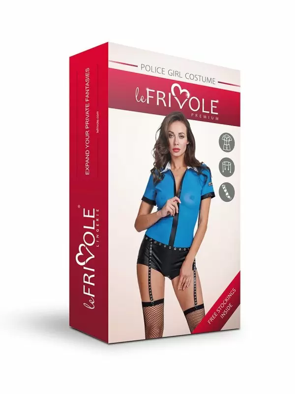 Костюм Полицейского, боди на молнии, L/XL