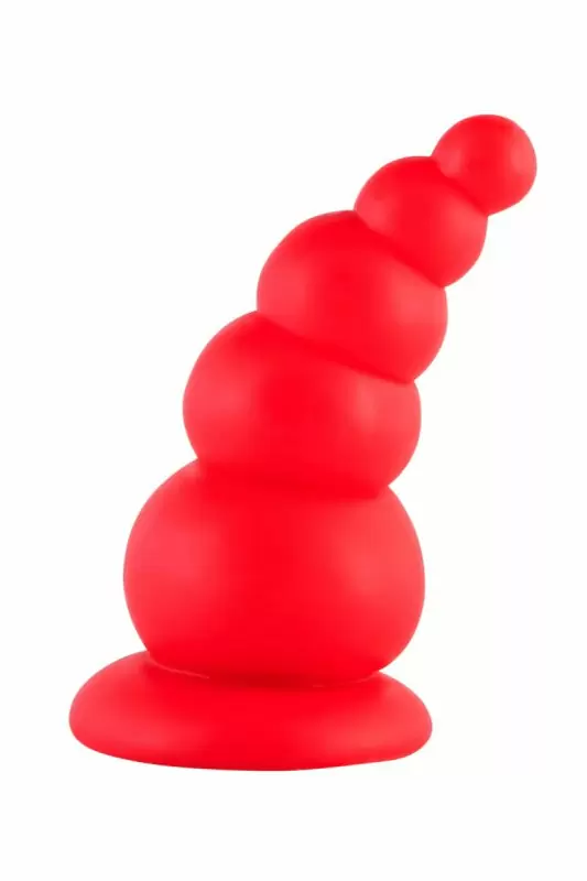 Анальная втулка-ёлочка TOYFA Black&Red – красный