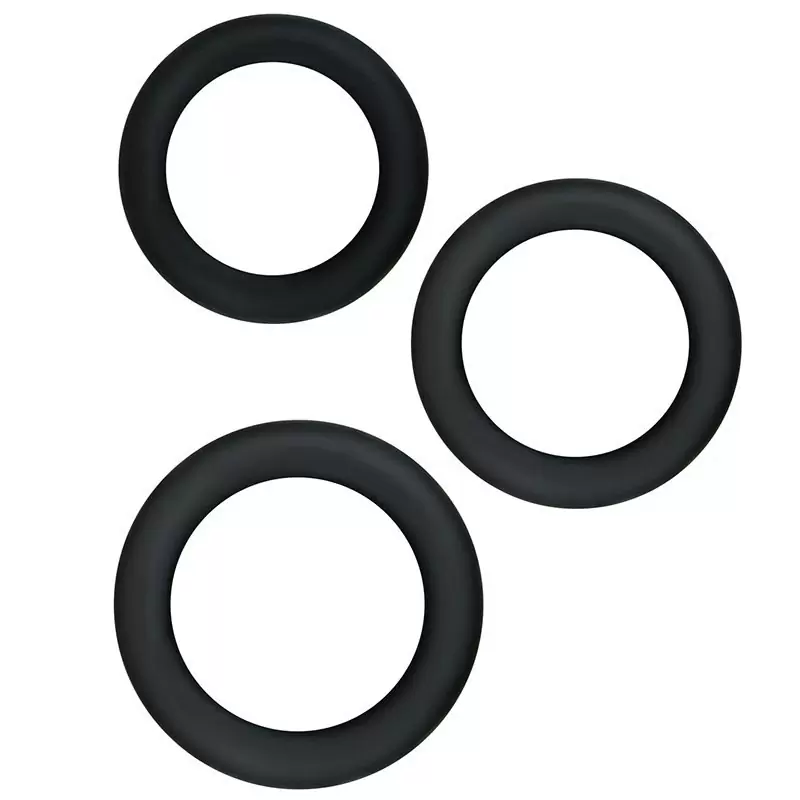 Набор из 3-х эрекционных колец Renegade Diversity Rings – черный
