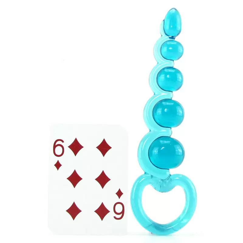 Анальная цепочка Basic Essentials Beaded Probes гибкая – голубой