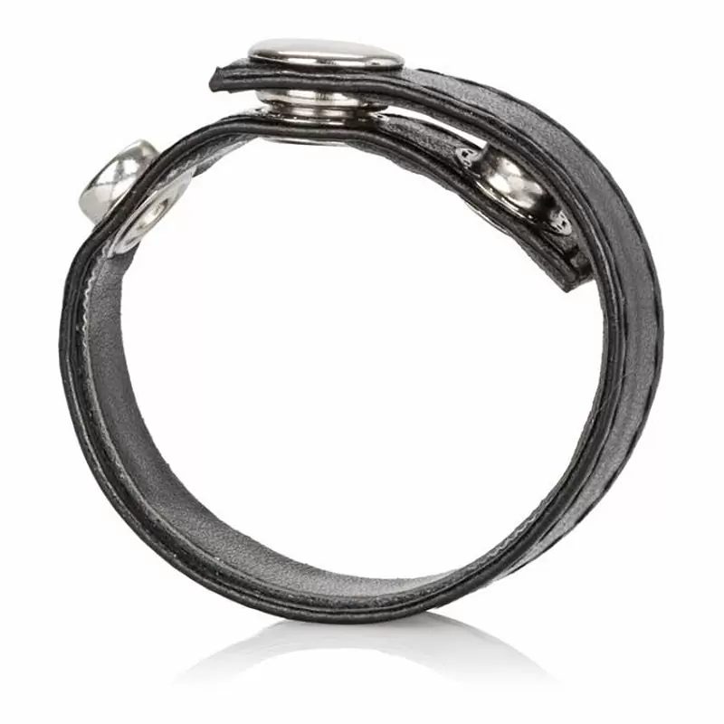 Кожаное кольцо на пенис 3-Snap Ring – черный