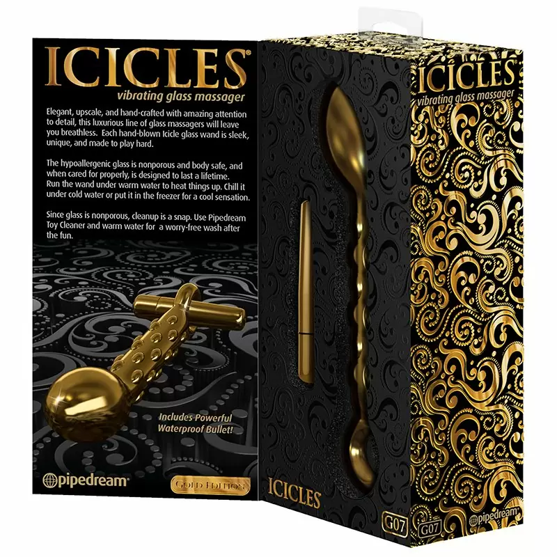 Стимулятор Icicles Gold Edition G07 с вибрацией – золотой