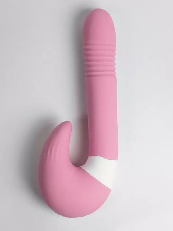 Изогнутый вибратор Youvic, 23,9 см, 10 режимов, силикон, розовый