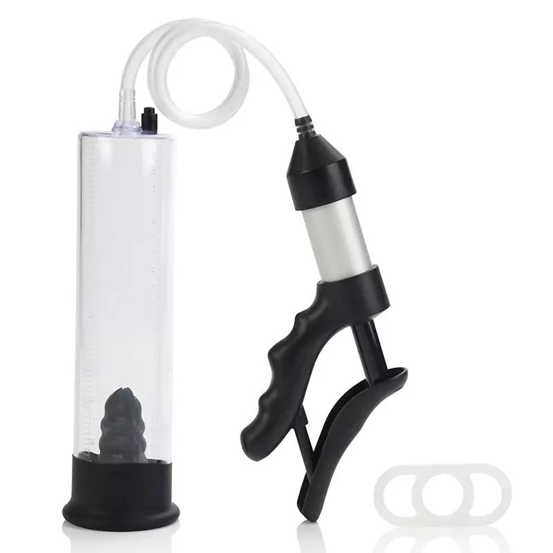 Вакуумная помпа Quick Draw с эрекционным кольцом – прозрачный