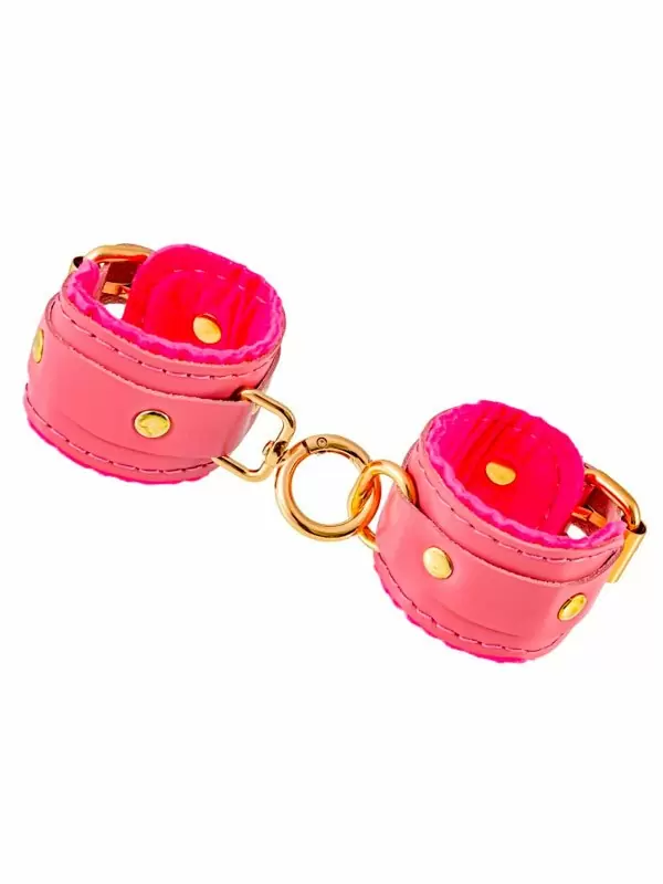 Миниатюрные наручники Pecado BDSM «МИНИ», двуслойные, натуральная кожа, розовые
