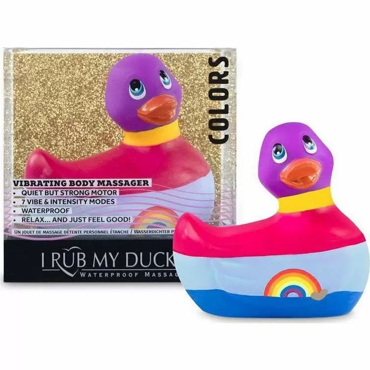 Вибратор-уточка BigTeaze Toys I Rub My Duckie 2.0, разноцветный