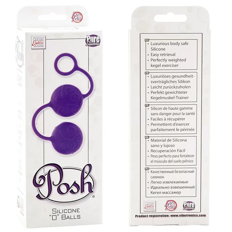 Вагинальные шарики Posh Silicone “O” Balls - фиолетовые