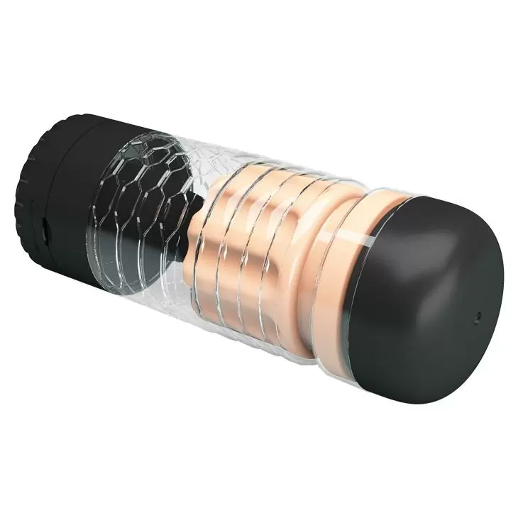 Реалистичный мастурбатор в форме вагины с вибрацией Pretty Love Emily, 1 режим, черный