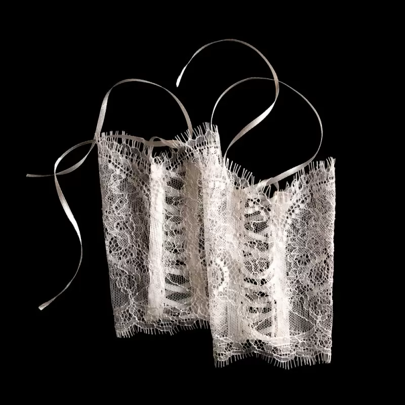 Белые кружевные манжеты ручной работы Dolce Piccante Сiglia - S/M