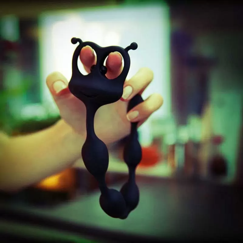 Анальная цепочка Fun Factory Flexi Felix, 32 см, 5 бусин, черный