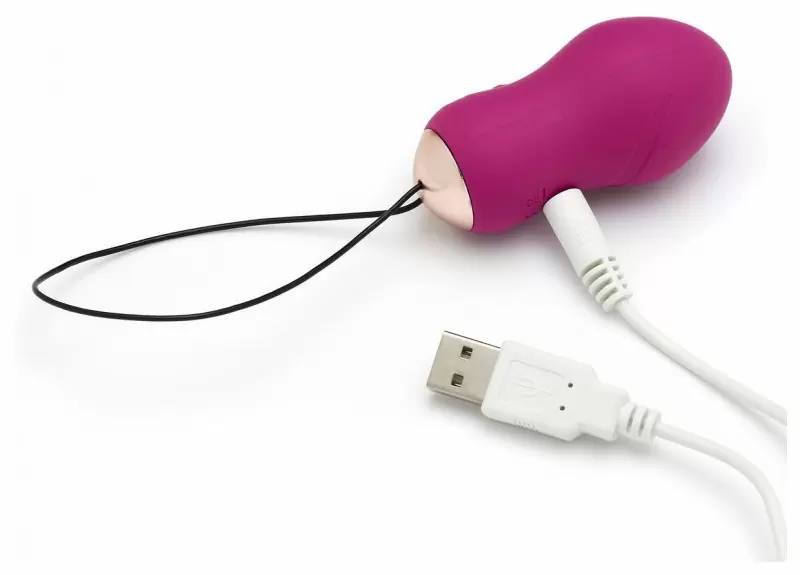 Ярко-розовое виброяйцо So Divine Get Lucky USB Vibrator